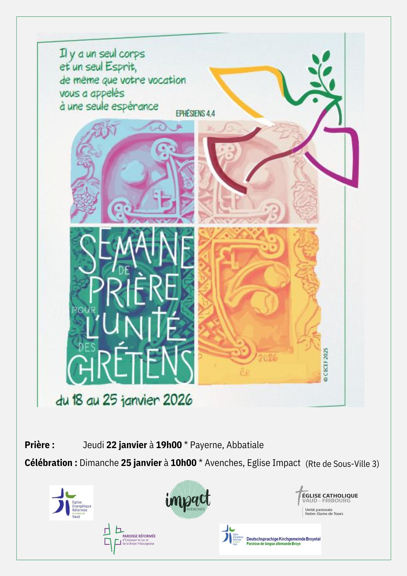 Affiche SPUC 2026 (Avenches). PHOTO