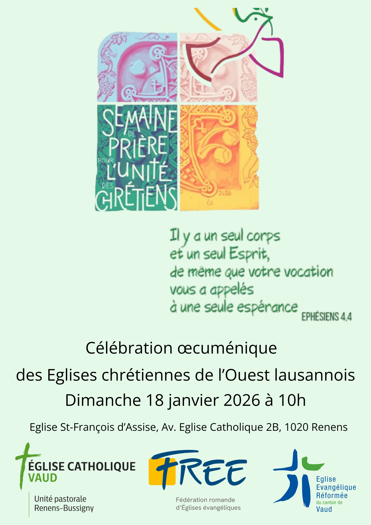 Flyer célébration oecuménique 2026