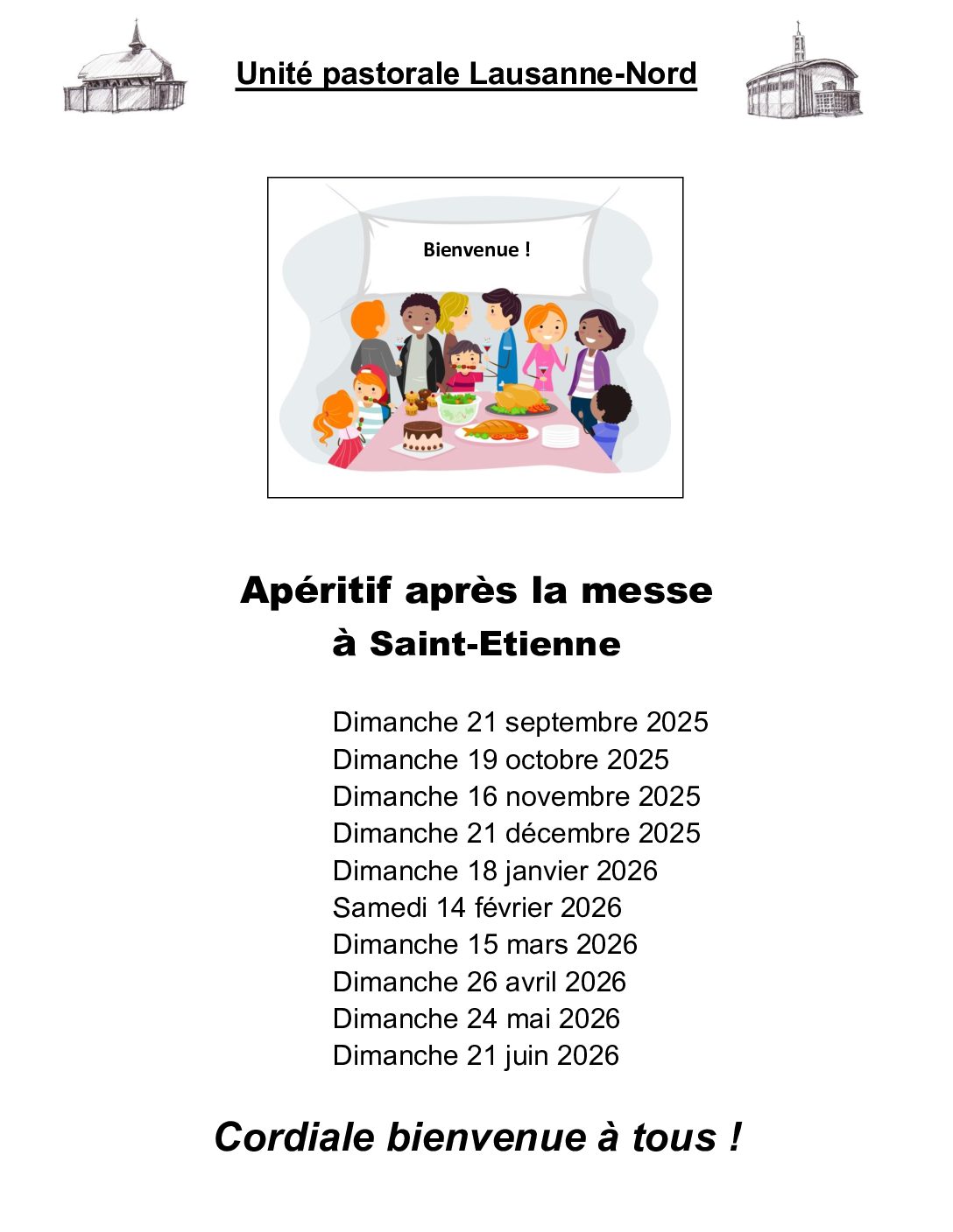 Apéritif après la messe 2025-26