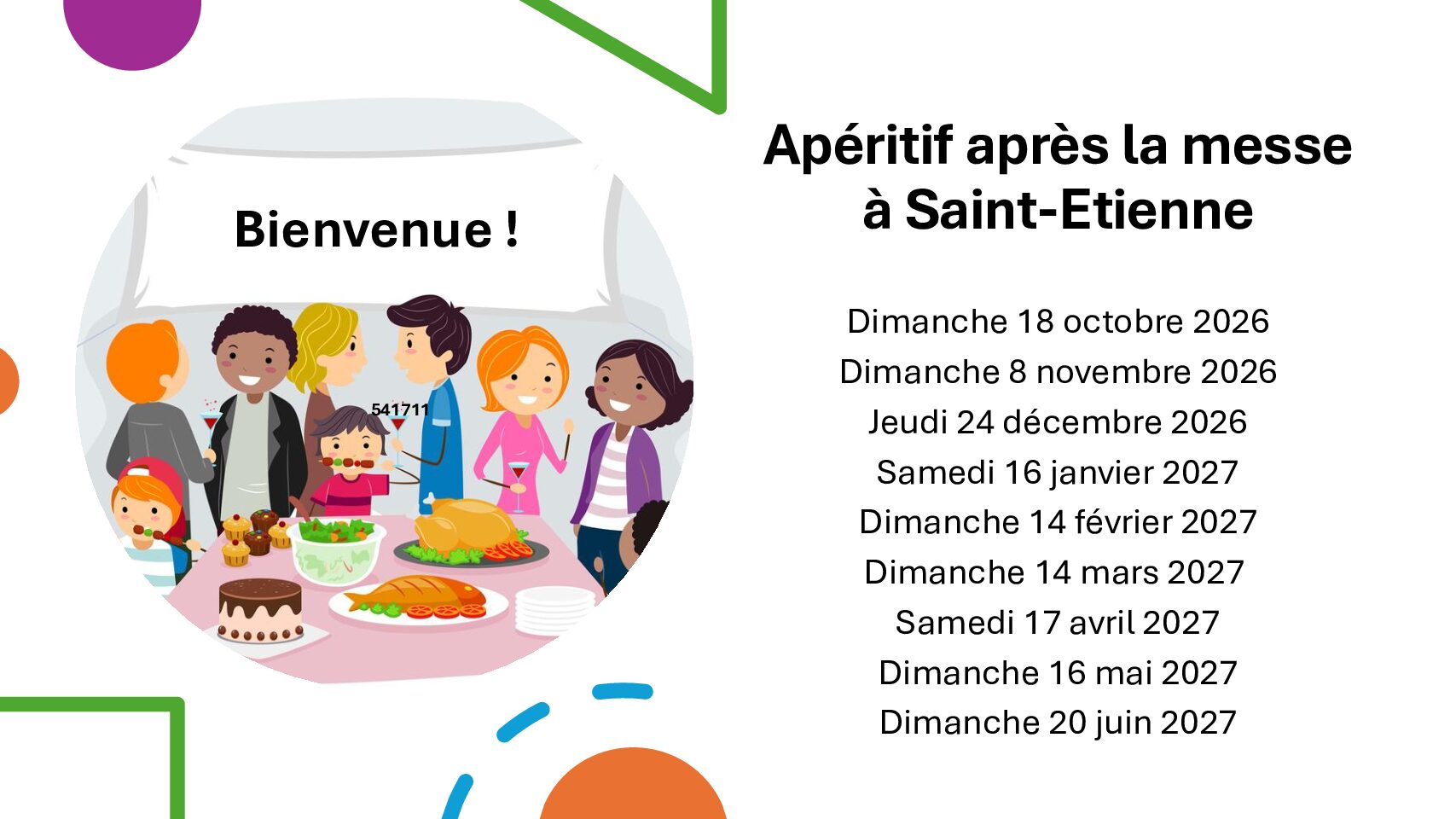 Apéritif après la messe 2026-2027