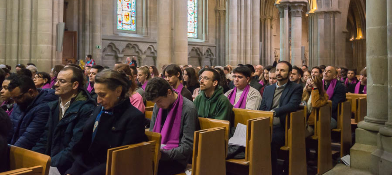 61 personnes étaient présentes à la cathédrale de Lausanne pour la célébration de l'appel décisif © Olivier Gisiger 2024