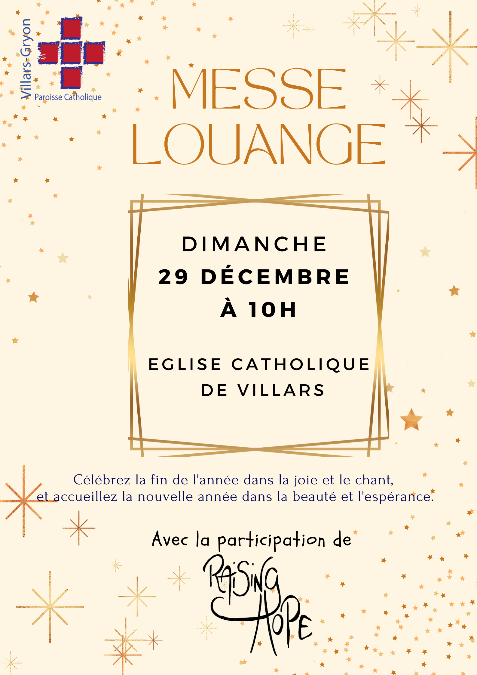 messe louange Villars 29.12.24
