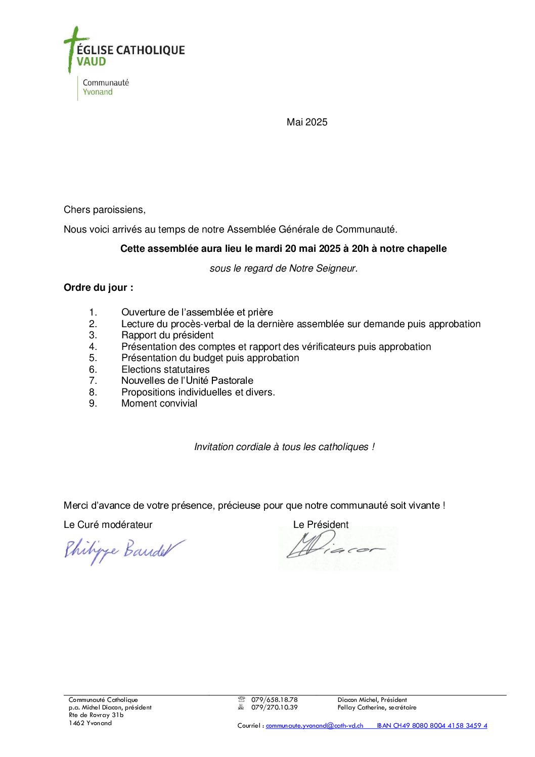 AG 2025 Ordre du Jour