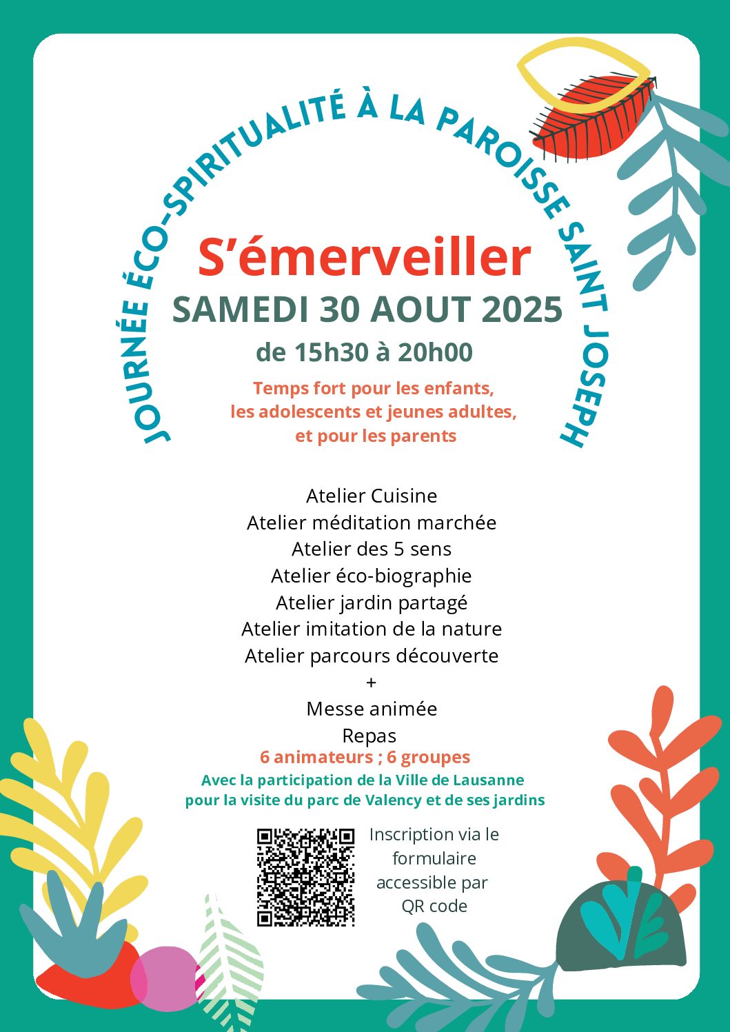 Temps fort UP du 30.08.2025 journée éco et spiritualité à St-Joseph