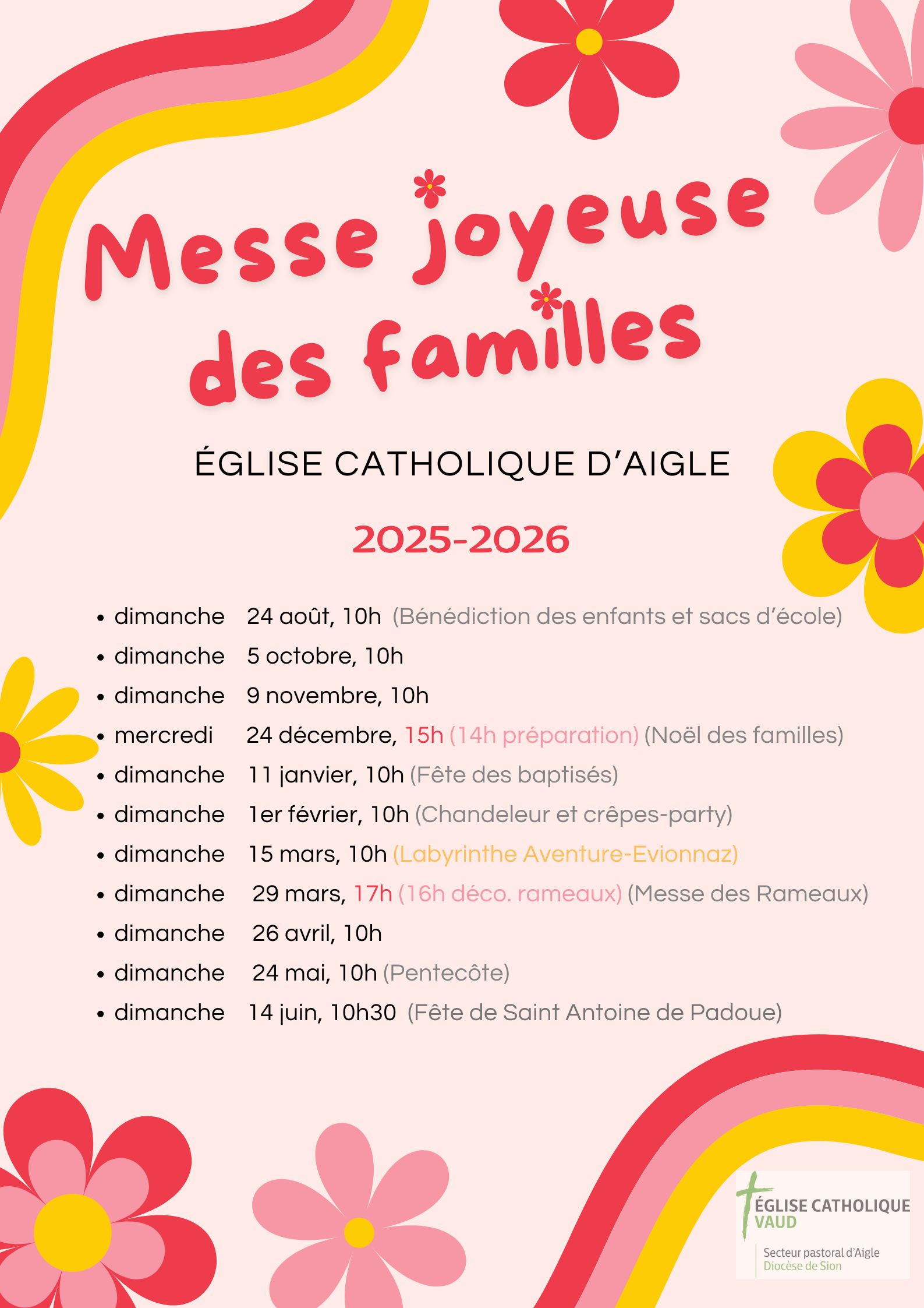 Messe familles Aigle 2025-2026