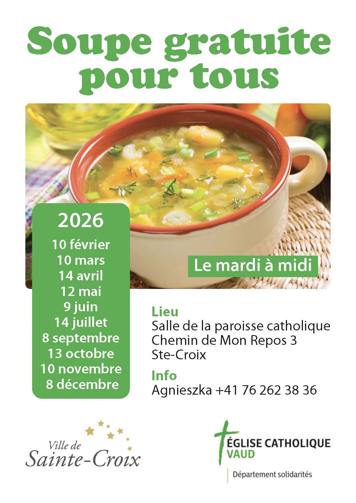 Affiche A4 soupe SC 2026