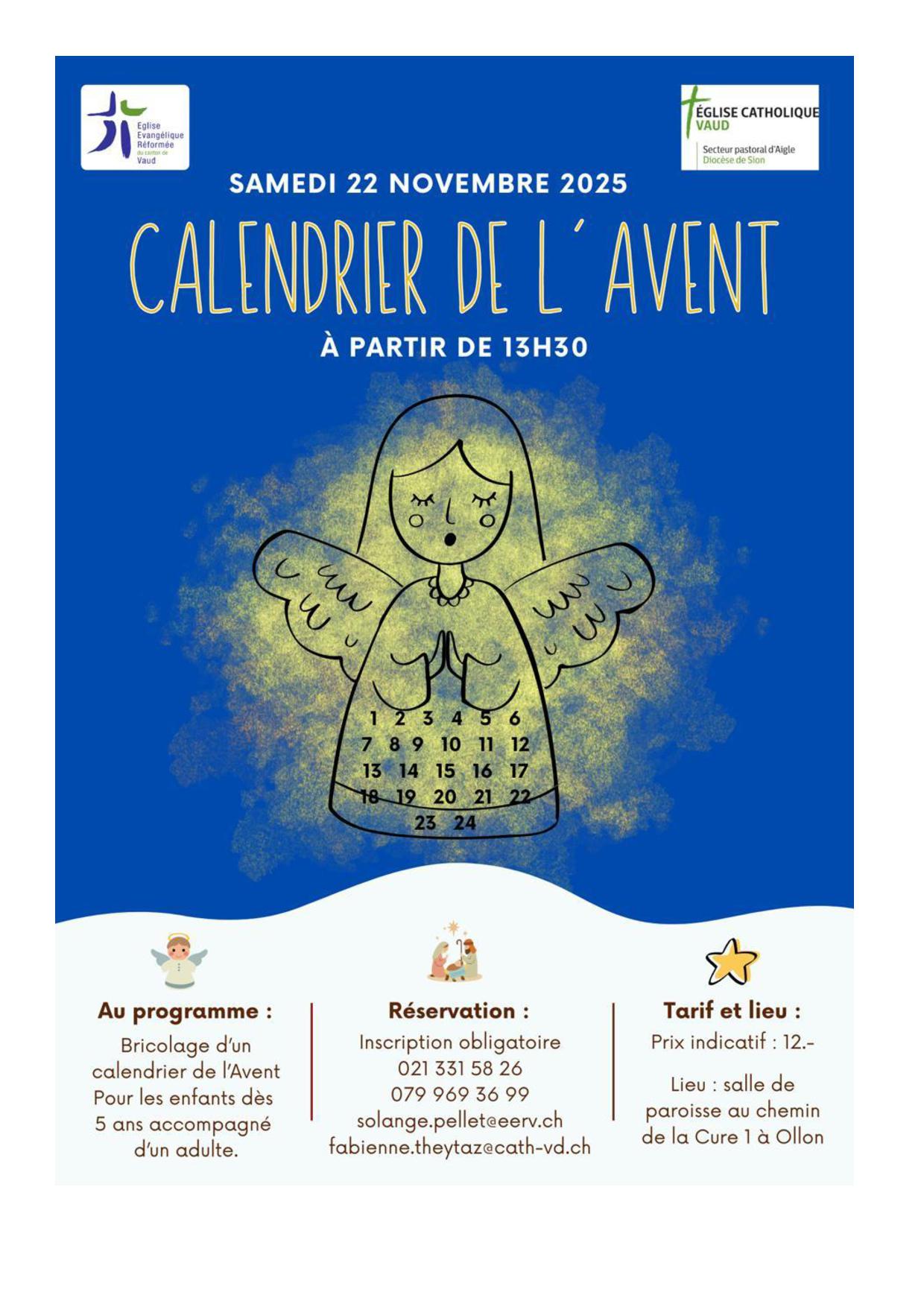 Calendrier Avent Ollon Villars