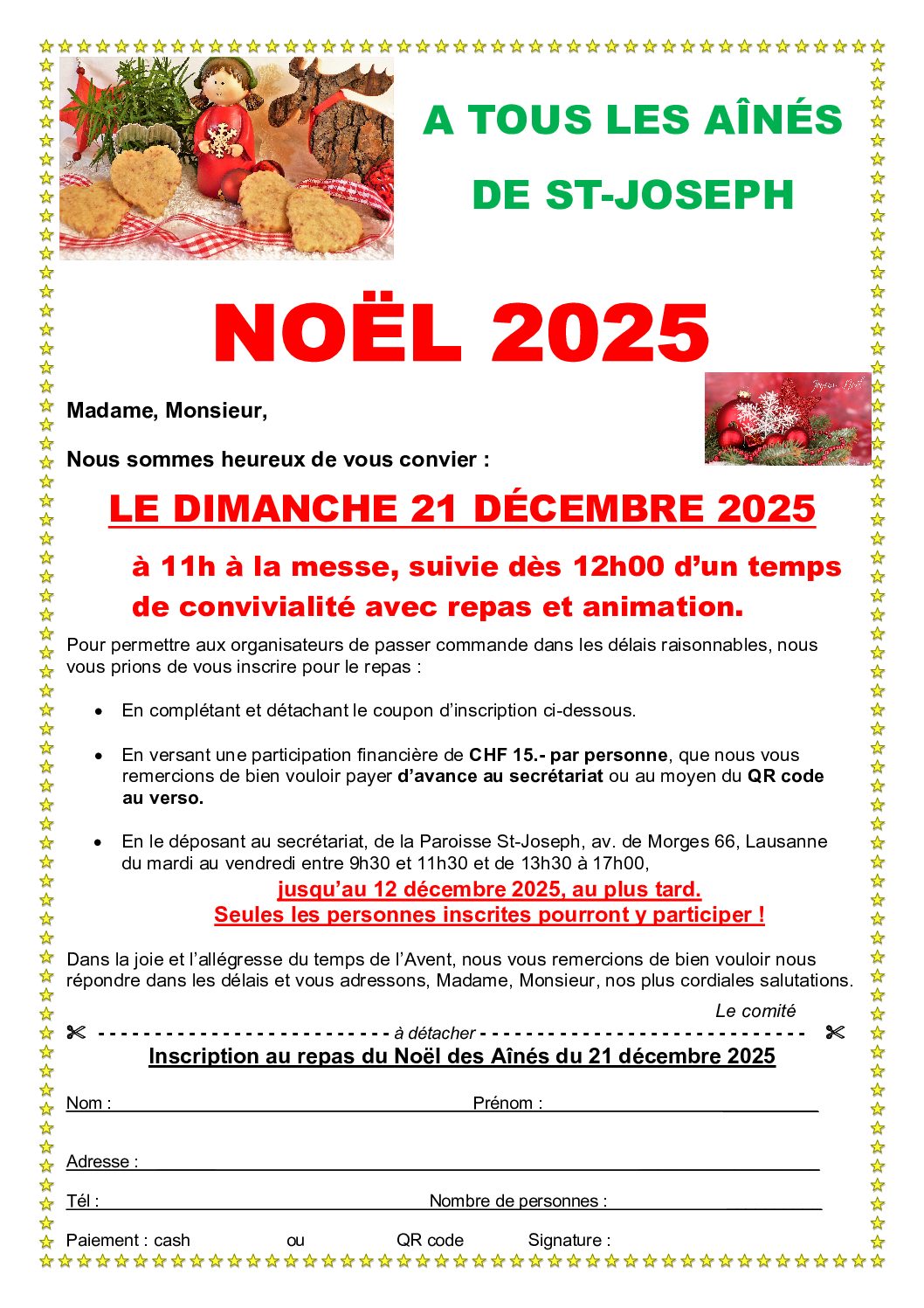 Noël des Aînés St-Joseph 21.12.2025