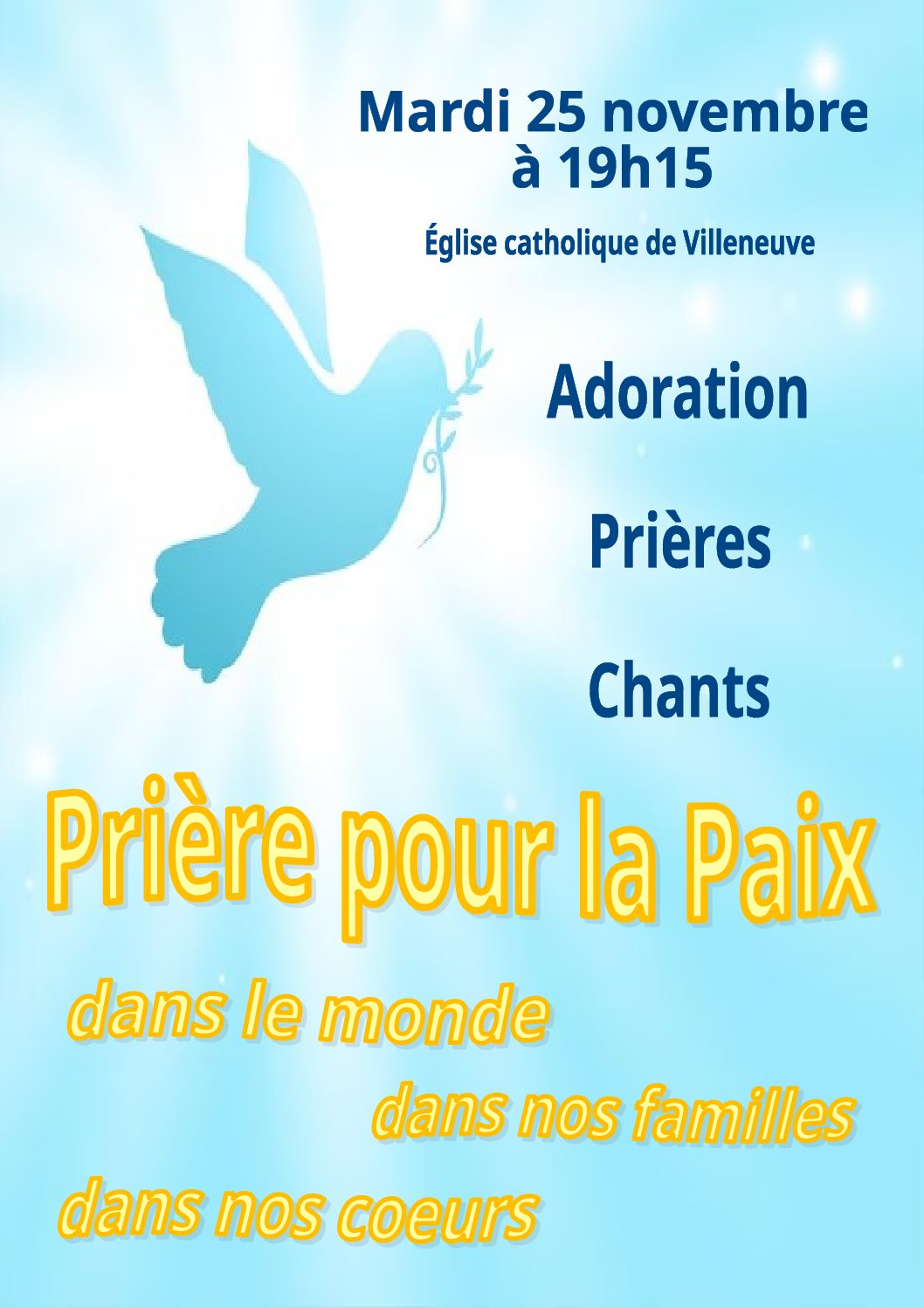 prière pour la paix 2025