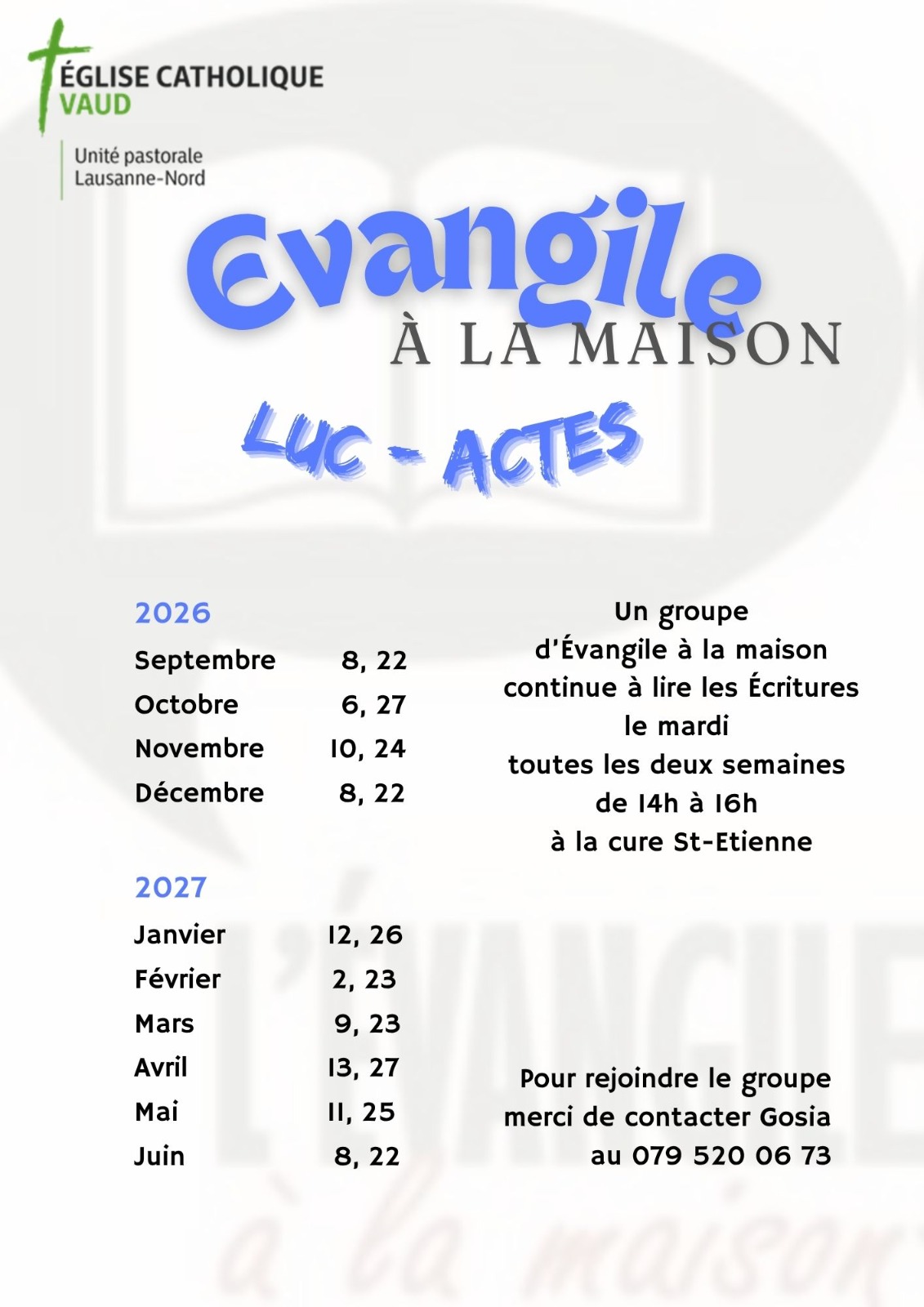 Evangile à la maison_Actes_2026-2027