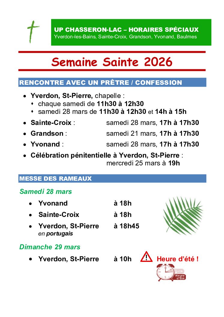 Flyers Semaine Sainte 2026