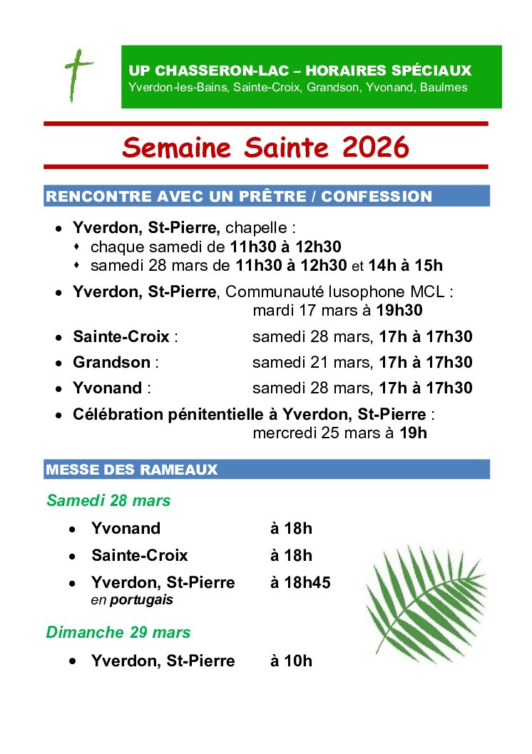 Flyers Semaine Sainte 2026