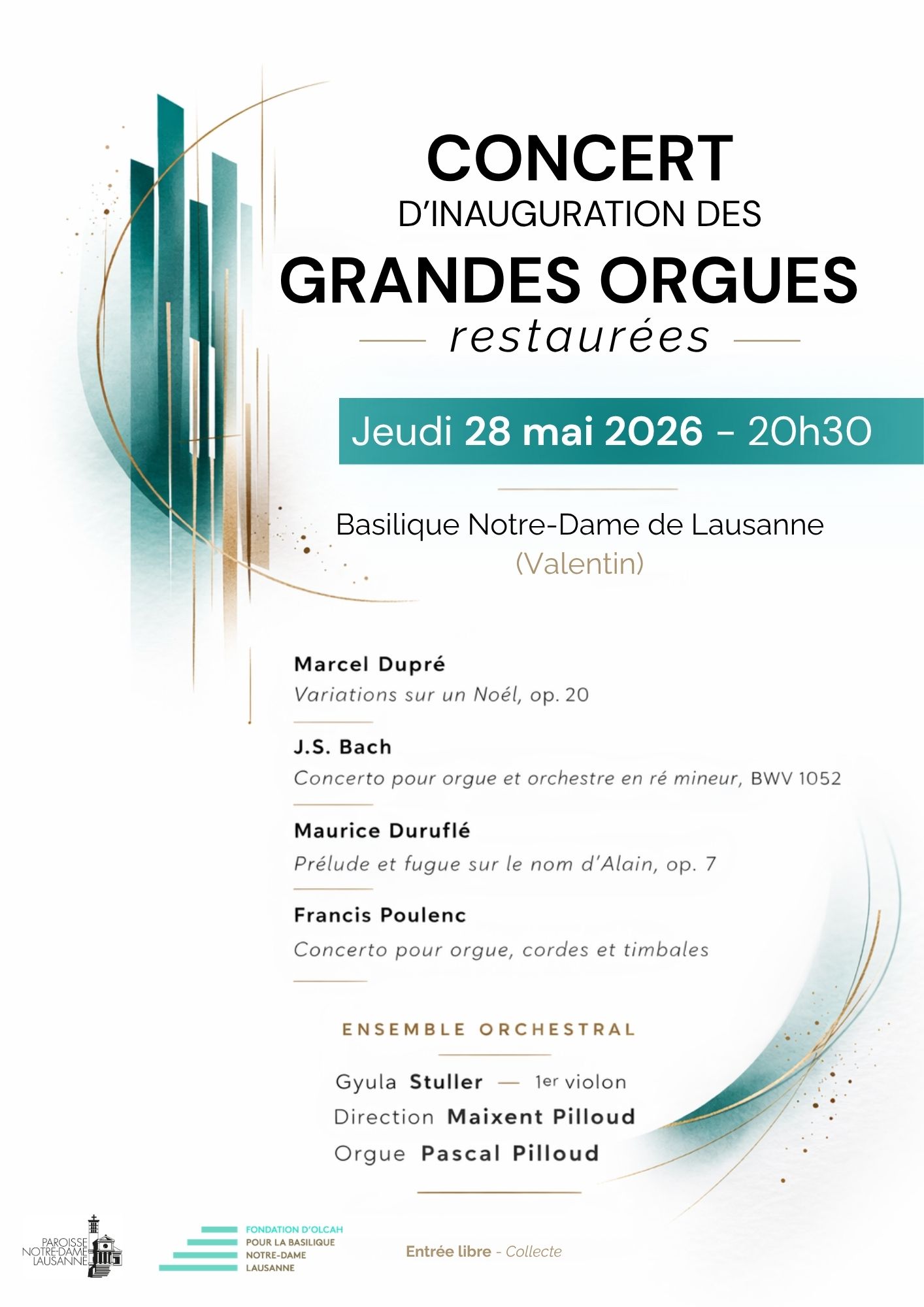 2026.05.28 - Concert inauguration grandes orgues - paroisse ND Lausanne