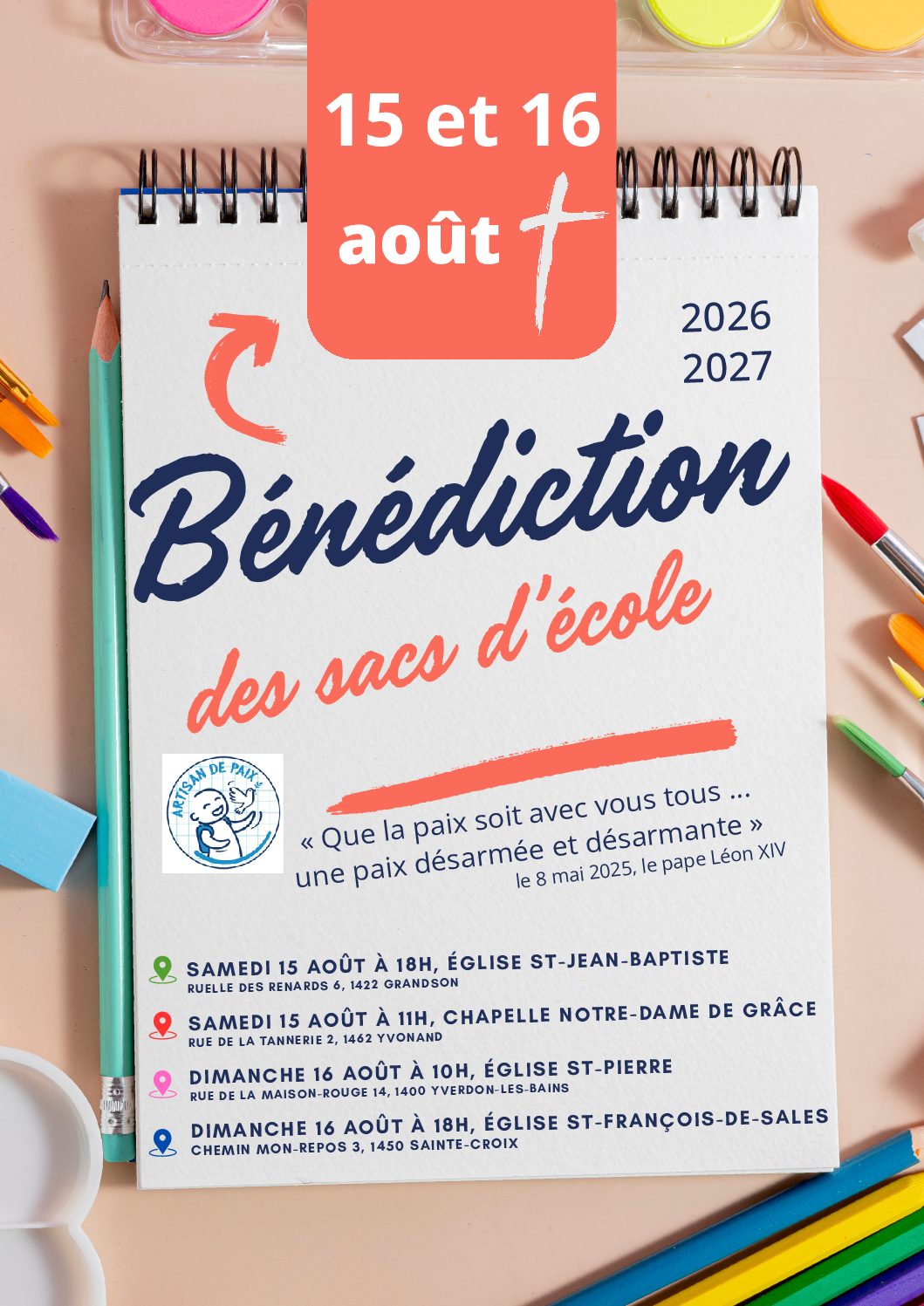 Flyer-Bénédiction sacs d'école