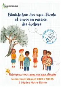 Affiche bénédiction sacs décole 2026