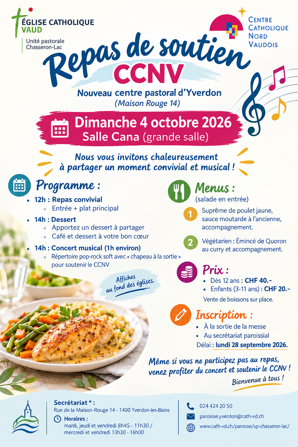 REPAS DE SOUTIEN CCNV-4 OCTOBRE