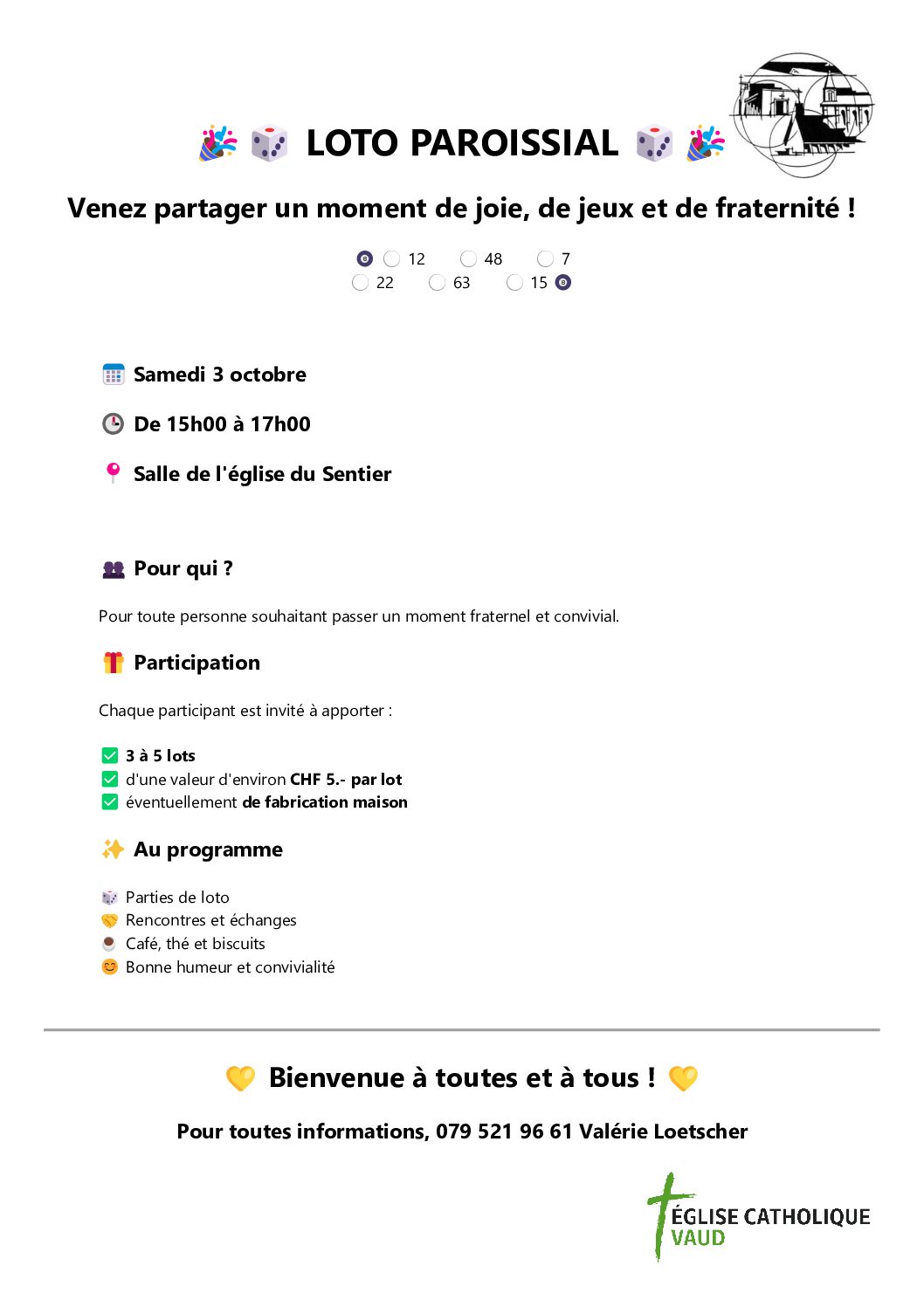 🎉🎲 LOTO PAROISSIAL 🎲🎉
