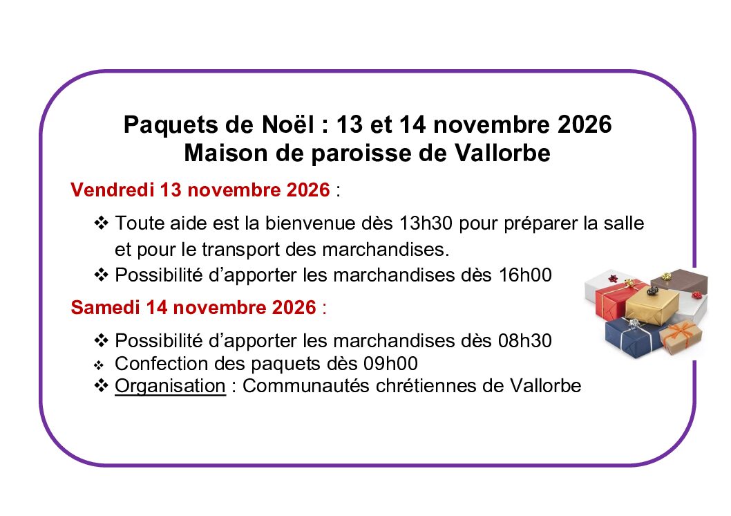 Paquets de Noël - Pour affichage